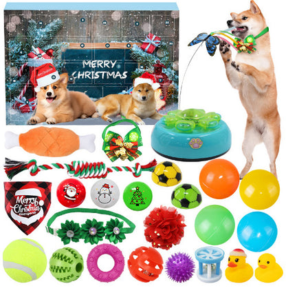Cross-border pet cat and dog blind box toys, Christmas cat teasers, dog chew sticks and accessory gift boxes