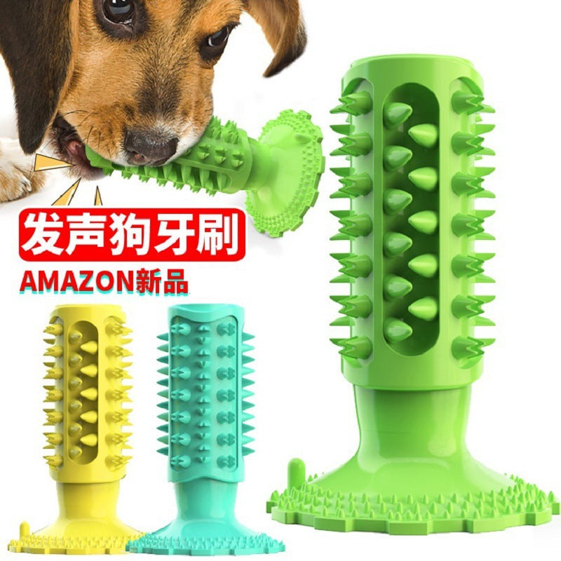 Pet dog toothbrush toys Cross-border teeth cleaning teeth grinding stick bone corn dog toys Wholesale pet teething toys