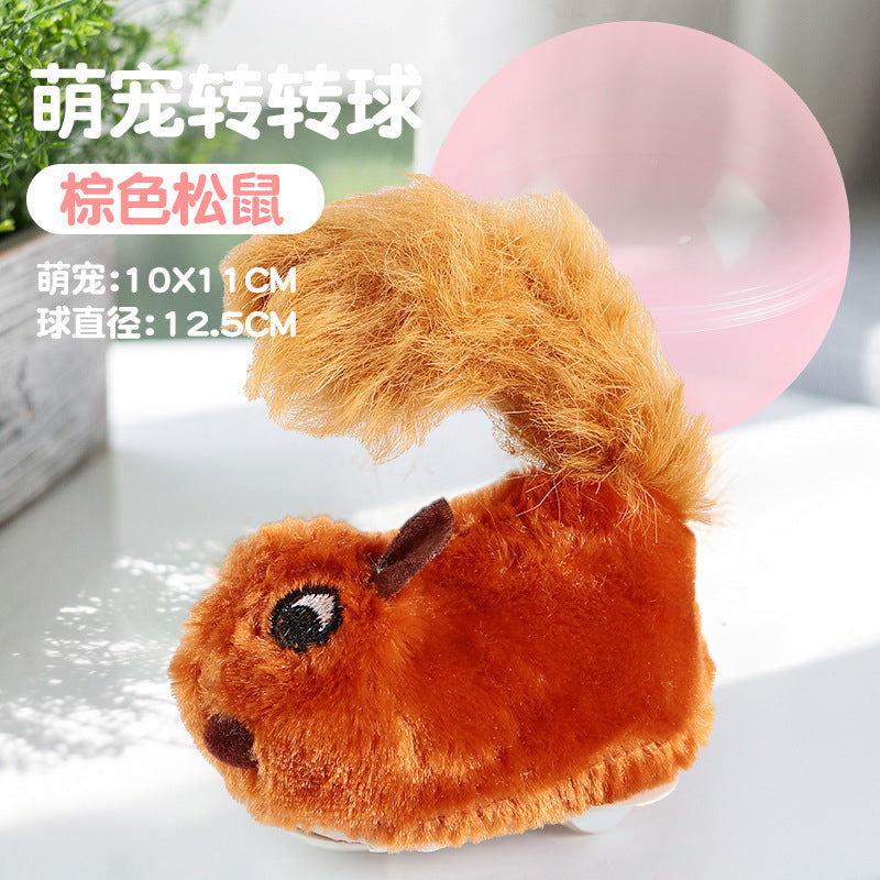 Amazon cross-border pet toys simulation hamster white rabbit electric rolling ball cat toys vibrato same pet