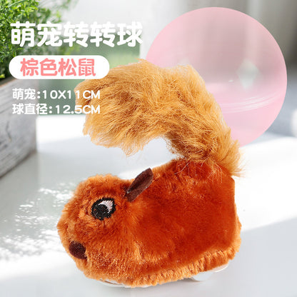 Amazon cross-border pet toys simulation hamster white rabbit electric rolling ball cat toys vibrato same pet
