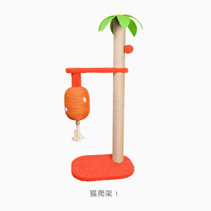Pet toys cat sisal cat scratching post cat toys claw grinding coconut tree small cat climbing frame cat column
