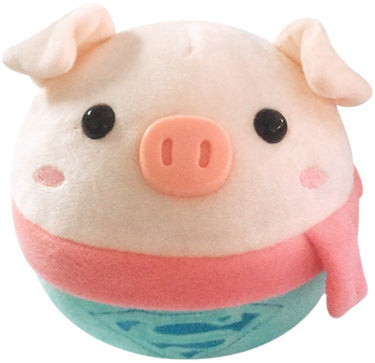 Pet plush toys, interactive dog toys, squeaking mobile dog ball toys, washable cartoon pig plush
