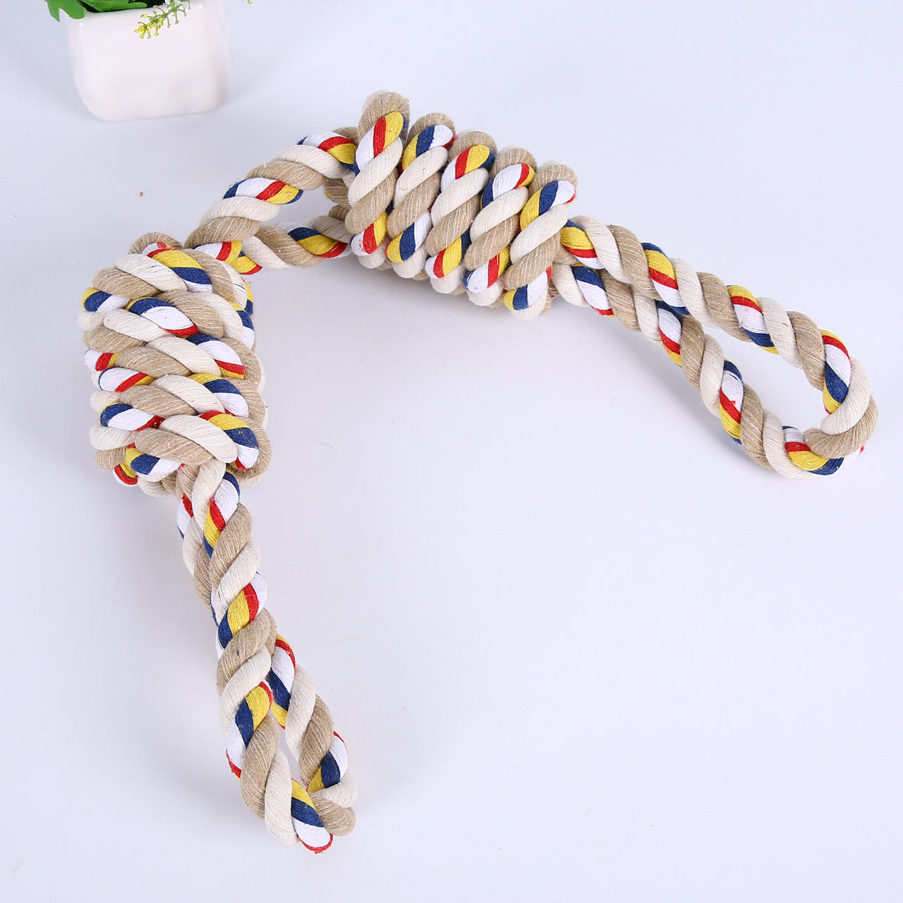 Amazon new pet toys dog cotton rope toys medium and large dog chew-resistant teething big dog toys wholesale