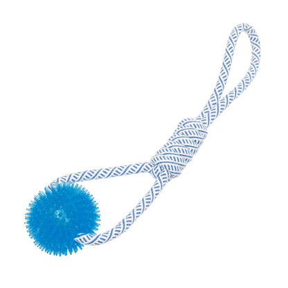[Piaogoubang] New Ocean Series Cotton Rope Dog Toys Spiny Ball Golden Retriever Rope Knot Pet Teething