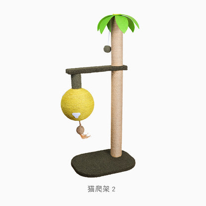 Pet toys cat sisal cat scratching post cat toys claw grinding coconut tree small cat climbing frame cat column