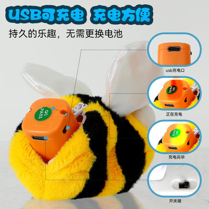 Cross-border pet toys cat plush intelligent simulation animal toys cat teaser cat self-entertainment artifact