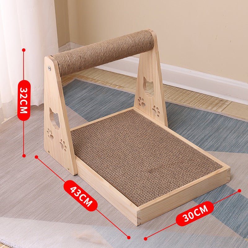 Cat Scraper Pet Cat Tree Toys Climbing Frame Toy Cat Sisal Scratch Ball Toy Funny Thick Wood Scratching Post For Cat Play Toys