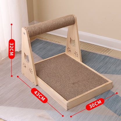Cat Scraper Pet Cat Tree Toys Climbing Frame Toy Cat Sisal Scratch Ball Toy Funny Thick Wood Scratching Post For Cat Play Toys
