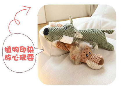 Pet toys large, medium and small dogs and cats bones resistant to tearing and biting sound BB called molar cotton rope to relieve boredom plush toys