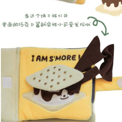 Ins Korean food leaking sniffing sound cute cloth book dog toys pet food hiding toys in stock Amazon