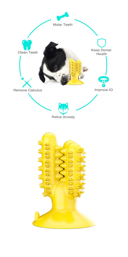 Cross-border Amazon Hot Selling Dog Cactus Toothbrush Dog Molar Teeth Cleaning Stick Pet Resistant Biting and Biting Toys