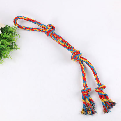 Amazon new pet toys dog cotton rope toys medium and large dog chew-resistant teething big dog toys wholesale
