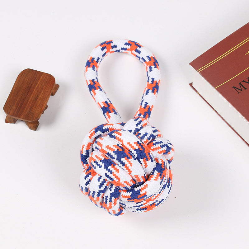 Amazon new pet toys dog cotton rope toys medium and large dog chew-resistant teething big dog toys wholesale
