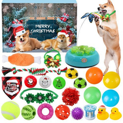 Cross-border pet cat and dog blind box toys, Christmas cat teasers, dog chew sticks and accessory gift boxes