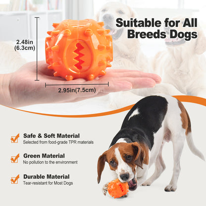Cross-border foreign trade pet supplies dog toys grinding balls to vent energy and endure training chewing round TPR leaking food balls