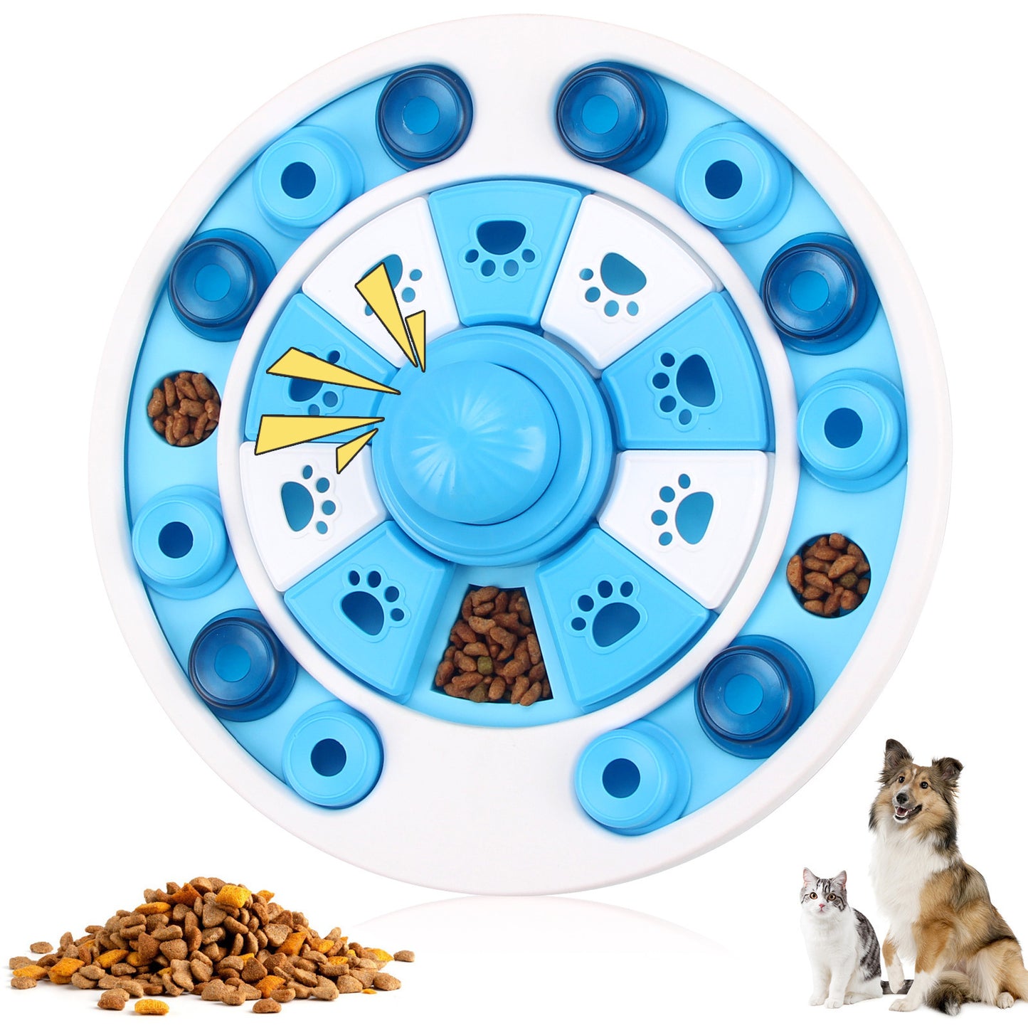 Amazon dog toys pet slow food bowl dog bowl training sound leaking food tray cat toys dog educational toys