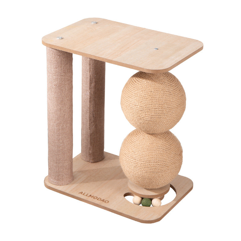 Vertical cat climbing frame small cat scratching post double hemp rope ball pet supplies cat toys cat scratching ball cat scratching board wholesale