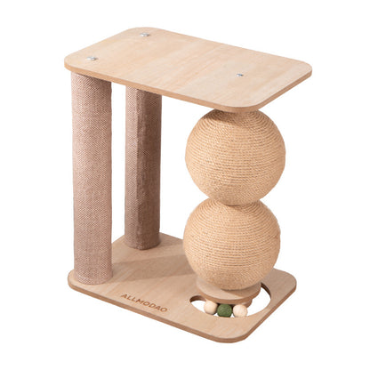 Vertical cat climbing frame small cat scratching post double hemp rope ball pet supplies cat toys cat scratching ball cat scratching board wholesale