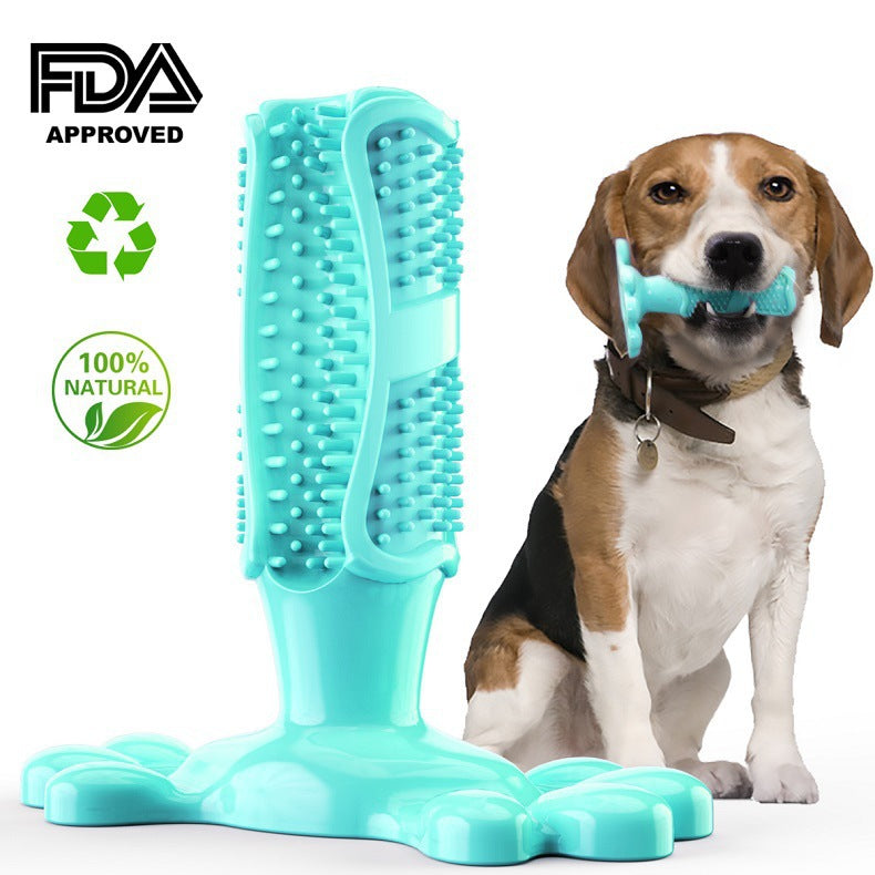 Pet dog toothbrush toys Cross-border teeth cleaning teeth grinding stick bone corn dog toys Wholesale pet teething toys