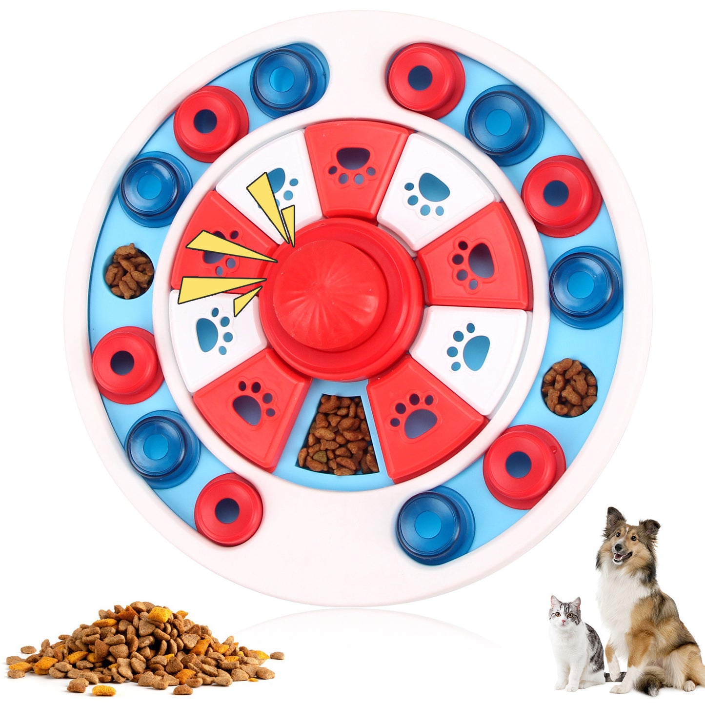 Amazon dog toys pet slow food bowl dog bowl training sound leaking food tray cat toys dog educational toys