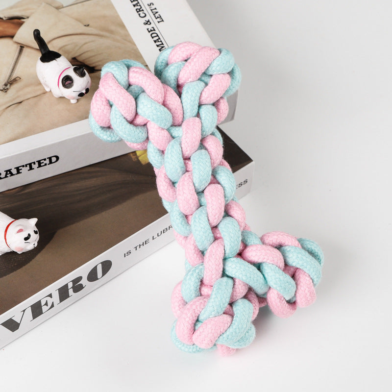Amazon new pet toys dog cotton rope toys medium and large dog chew-resistant teething big dog toys wholesale