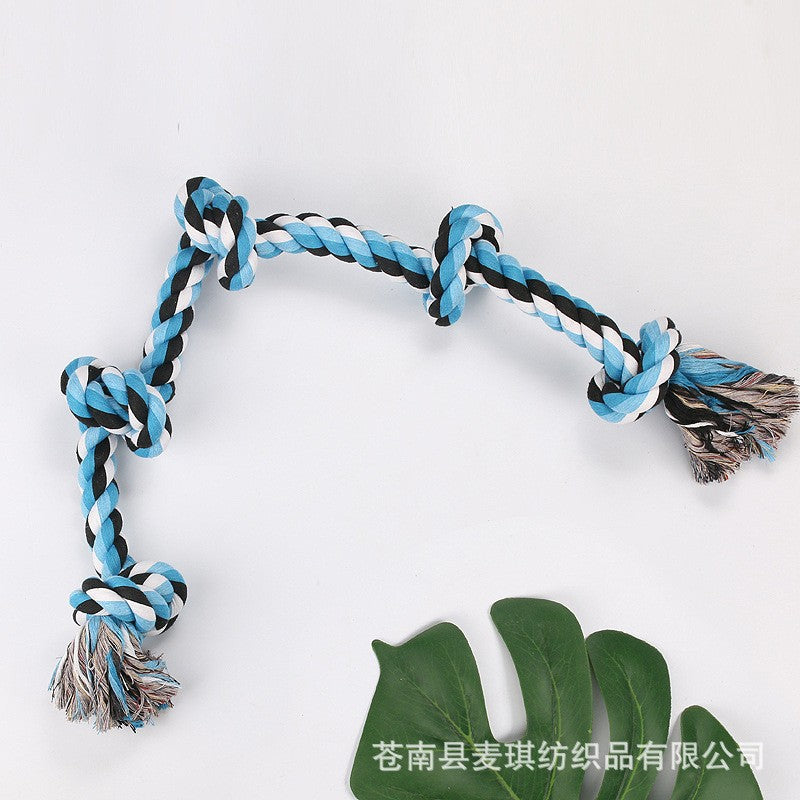 Amazon new pet toys dog cotton rope toys medium and large dog chew-resistant teething big dog toys wholesale