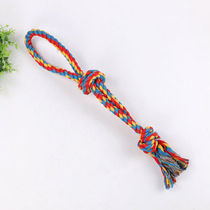 Amazon new pet toys dog cotton rope toys medium and large dog chew-resistant teething big dog toys wholesale