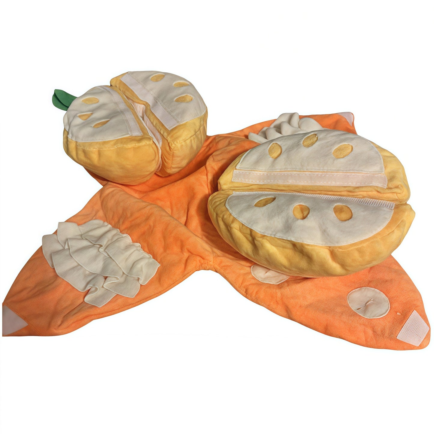 Plush dog toys, orange interactive dog toys, suitable for small dogs, small dogs and squeaky dogs