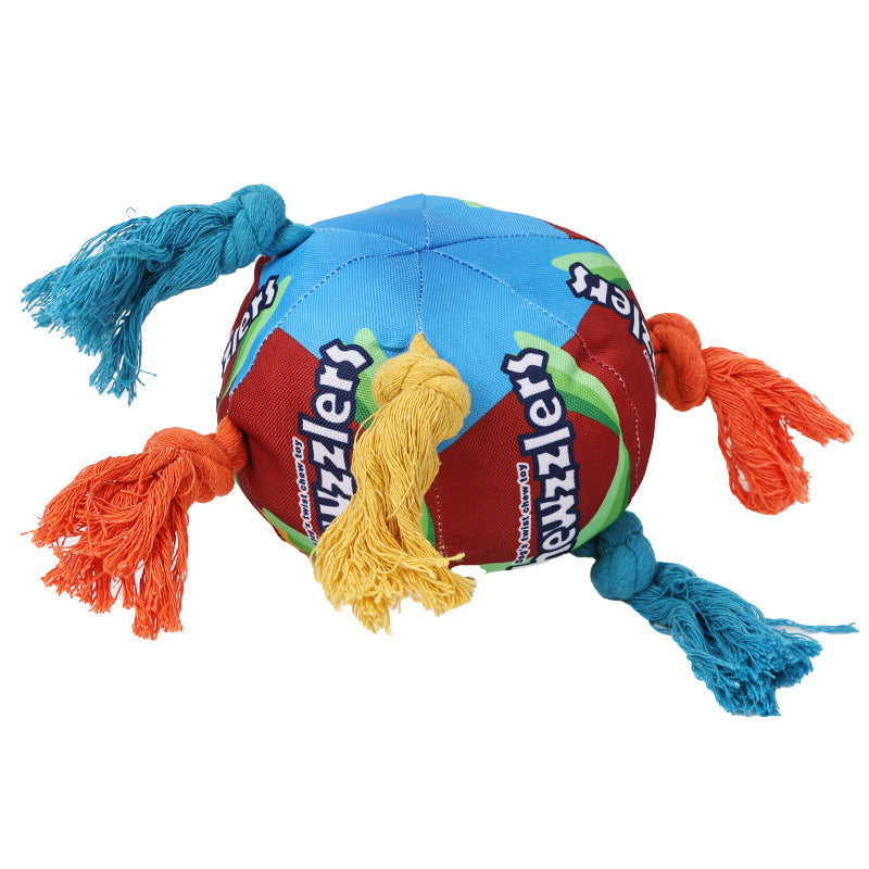 Cross-border pet dog toys, rainbow twisted candy toys, dog teething toys, chewable toys, sound toys, pet supplies