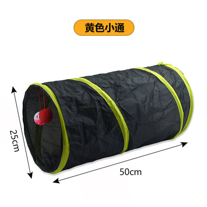 Cross-border new pet interactive toys self-entertainment cat tunnel rainbow cat channel runway rolling chinchilla nest
