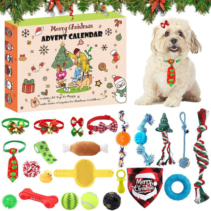 Cross-border pet cat and dog blind box toys, Christmas cat teasers, dog chew sticks and accessory gift boxes