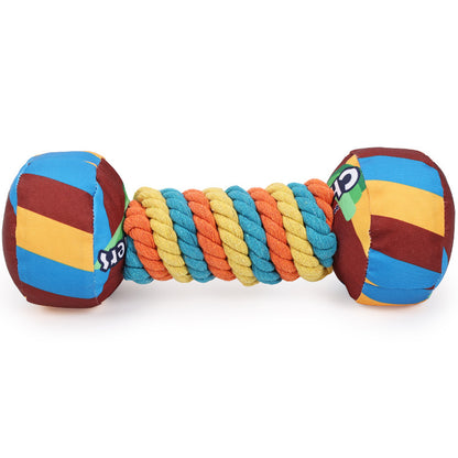 Cross-border pet dog toys, rainbow twisted candy toys, dog teething toys, chewable toys, sound toys, pet supplies