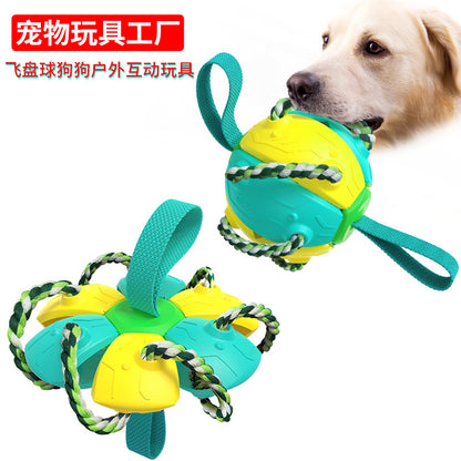 New Amazon Cross-border Pet Supplies Throwing UFO Outdoor Training Interactive Frisbee Soccer Dog Toys