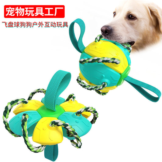 New Amazon Cross-border Pet Supplies Throwing UFO Outdoor Training Interactive Frisbee Soccer Dog Toys