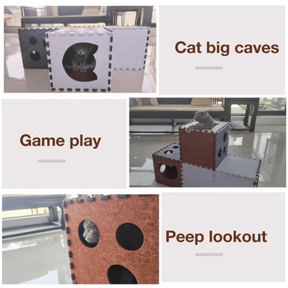 Felt cat tunnel diy assembled pet supplies cat toy house deformed cat tunnel foldable multiple sets