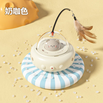 Intelligent automatic cat toy self-entertainment electric induction cat toy feather cat teaser pet supplies