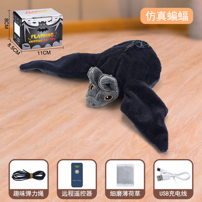 Cat toys touch induction sound cat teasing stick plush simulation bird hedgehog capybara teeth grinding self-entertainment