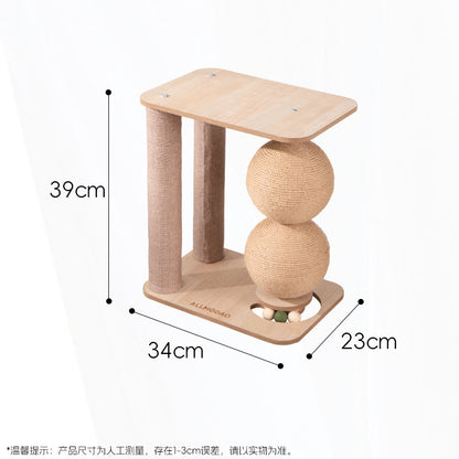 Vertical cat climbing frame small cat scratching post double hemp rope ball pet supplies cat toys cat scratching ball cat scratching board wholesale