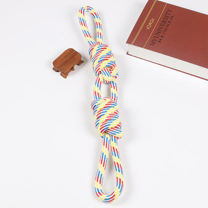 Amazon new pet toys dog cotton rope toys medium and large dog chew-resistant teething big dog toys wholesale