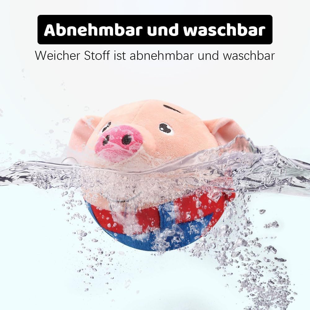 Pet plush toys, interactive dog toys, squeaking mobile dog ball toys, washable cartoon pig plush