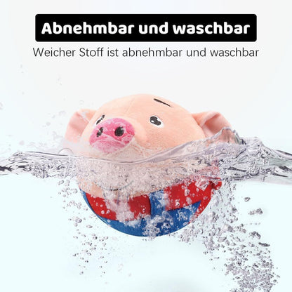 Pet plush toys, interactive dog toys, squeaking mobile dog ball toys, washable cartoon pig plush