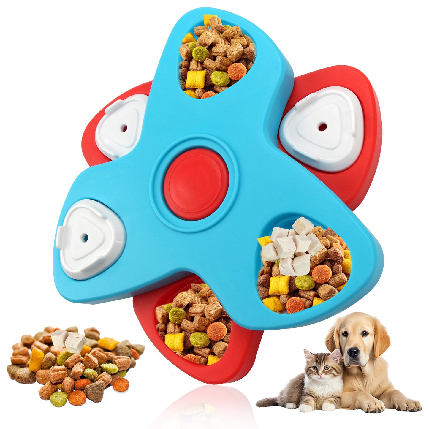 Amazon dog toys pet slow food bowl dog bowl training sound leaking food tray cat toys dog educational toys