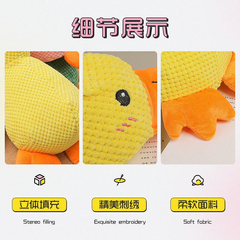 Dog Toys Plush Bite Resistant Grinding Teeth Sound Puppy Alone Relieving Bore Artifact Golden Retriever Corgi Dog Pet Products