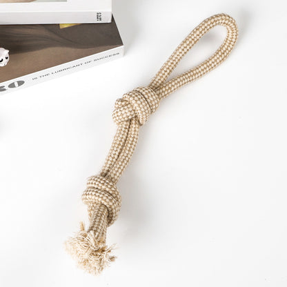 Amazon hot selling dog pet toys cotton and linen rope ball golden retriever Shiba Inu pet toys decompression toy set