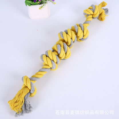 Amazon new pet toys dog cotton rope toys medium and large dog chew-resistant teething big dog toys wholesale