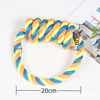 Amazon new pet toys dog cotton rope toys medium and large dog chew-resistant teething big dog toys wholesale