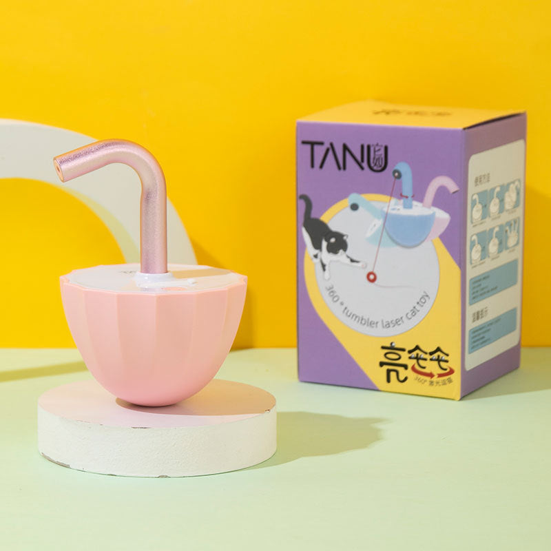 Cat Toys Intelligent Laser Pen Cat Teasing Stick Rotating Infrared Kitten Tumbler Self-Hiring Toys Wholesale