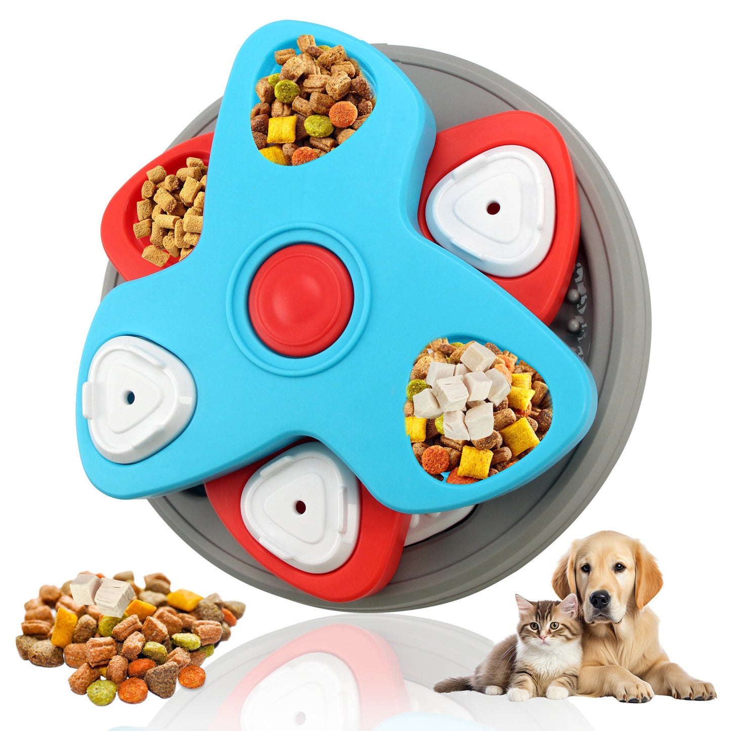 Amazon dog toys pet slow food bowl dog bowl training sound leaking food tray cat toys dog educational toys