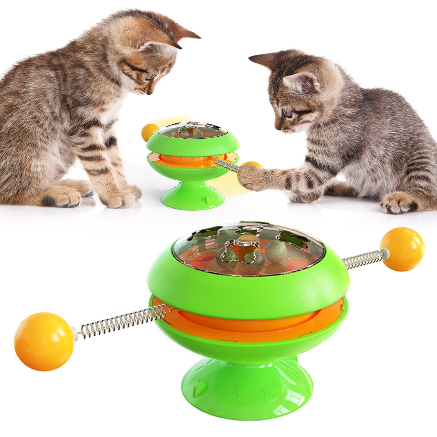 Pet supplies wholesale factory new products Amazon hot sale turntable cat toys cat teaser stick cat fight catnip ball