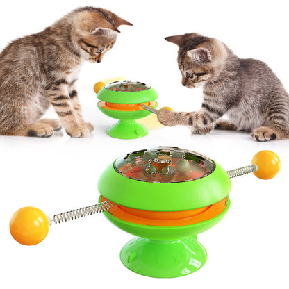 Pet supplies wholesale factory new products Amazon hot sale turntable cat toys cat teaser stick cat fight catnip ball